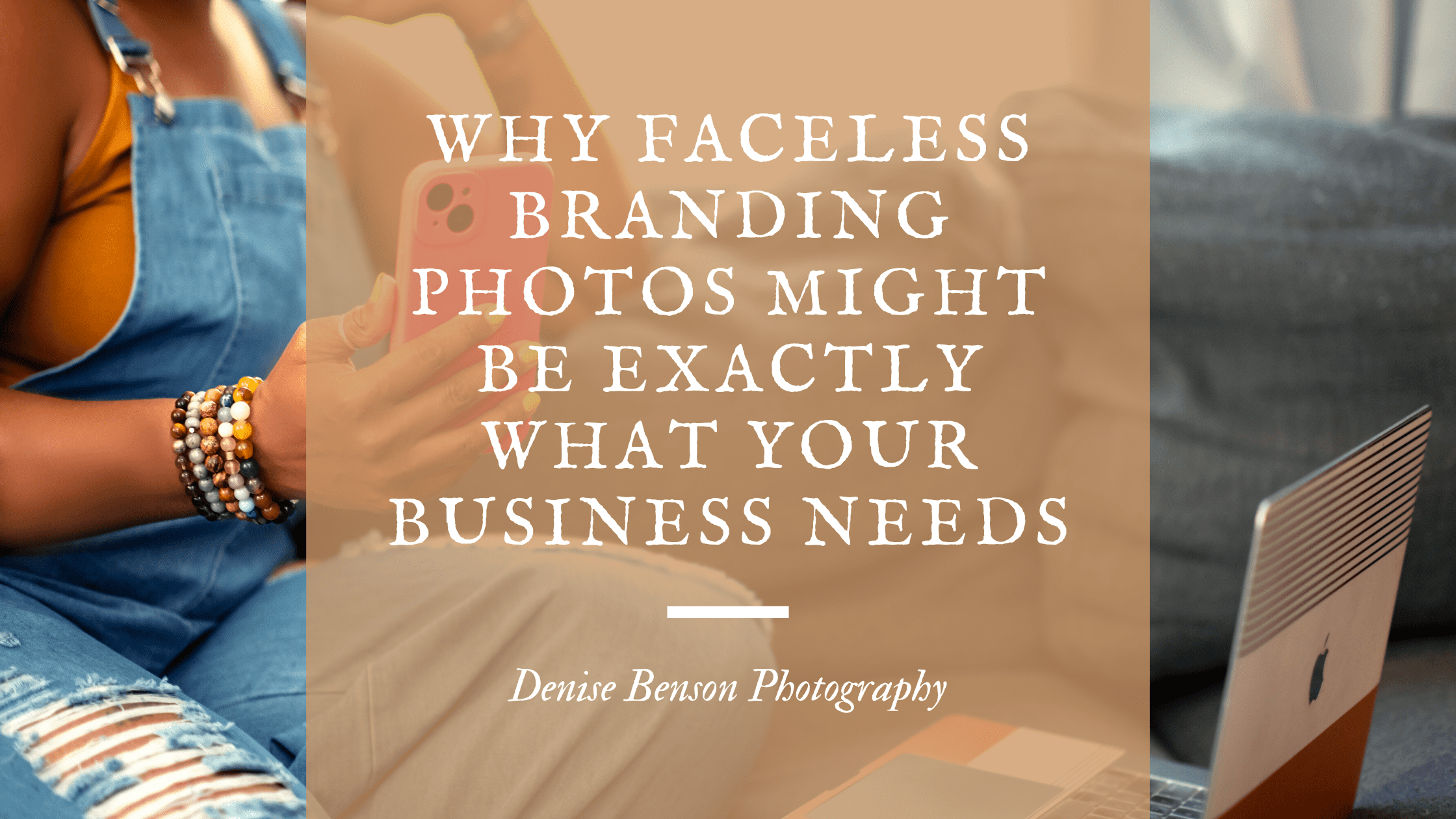 Detail shot of hands holding a phone for branding content